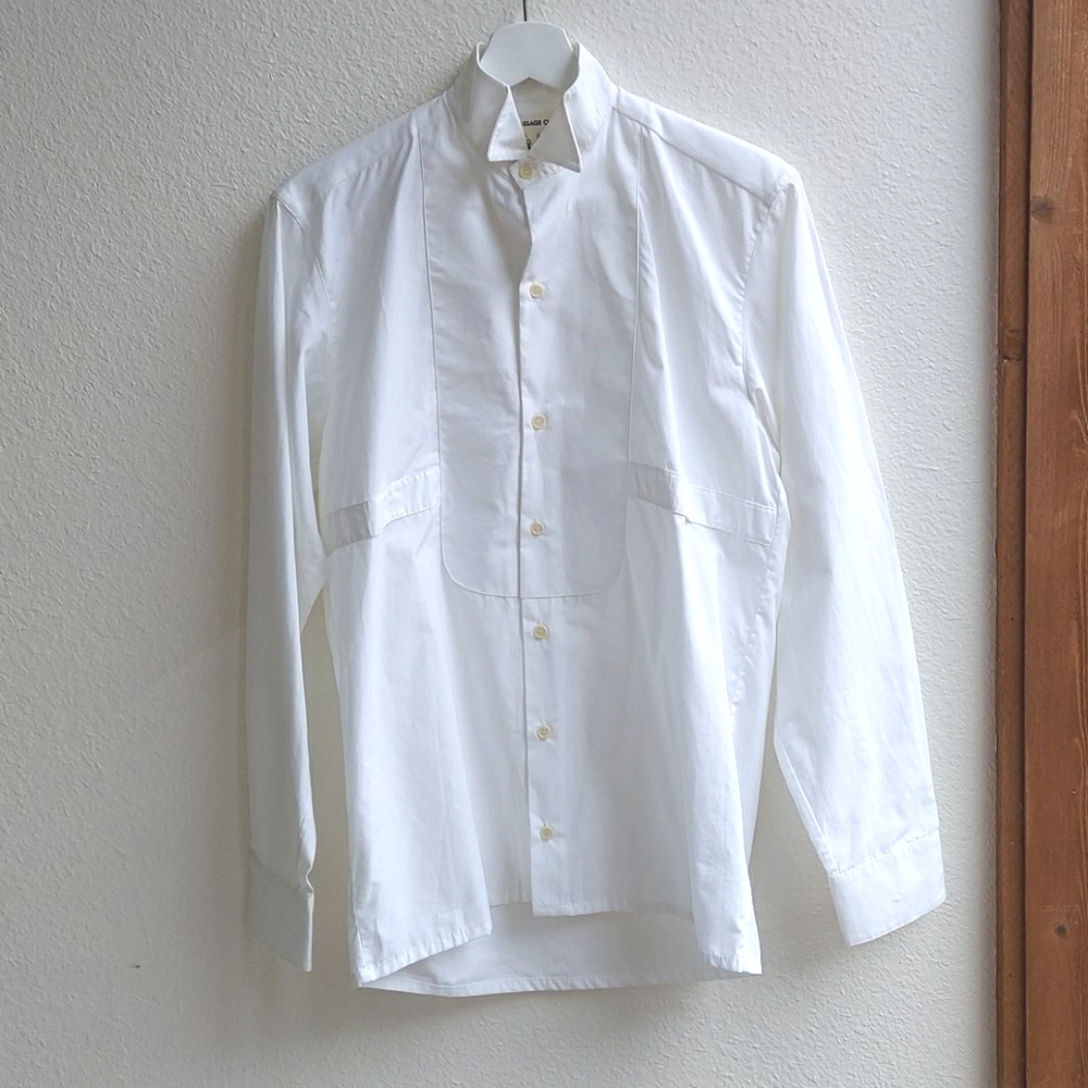 Henrik Vibskov white button up tuxedo top